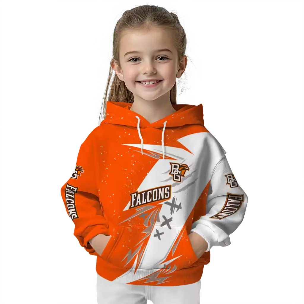 bowling green falcons dynamic slash orange white hoodie top rated bowling green falcons dynamic slash orange white hoodie top rated