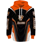 bowling green falcons futuristic pattern orange black hoodie best selling