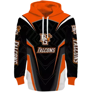 bowling green falcons futuristic pattern orange black hoodie best selling