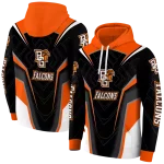 bowling green falcons futuristic pattern orange black hoodie best selling