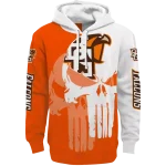 bowling green falcons graphic punisher orange white hoodie best selling