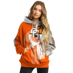 bowling green falcons graphic punisher orange white hoodie best selling