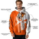 bowling green falcons graphic punisher orange white hoodie best selling