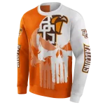 bowling green falcons graphic punisher orange white hoodie best selling