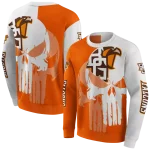 bowling green falcons graphic punisher orange white hoodie best selling