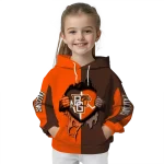 bowling green falcons heartbeat graphic orange hoodie best selling