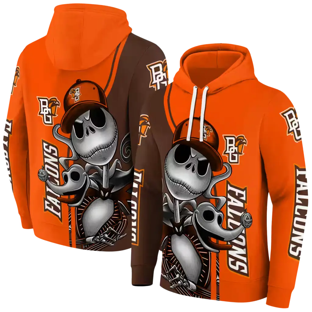 bowling green falcons jack skellington orange hoodie fashion forward bowling green falcons jack skellington orange hoodie fashion forward