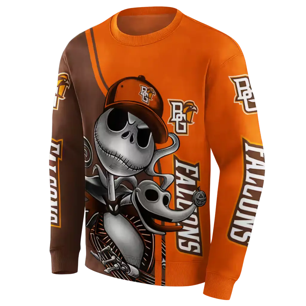 bowling green falcons jack skellington orange hoodie new arrival bowling green falcons jack skellington orange hoodie new arrival