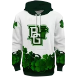 bowling green falcons lucky motif white green hoodie best selling