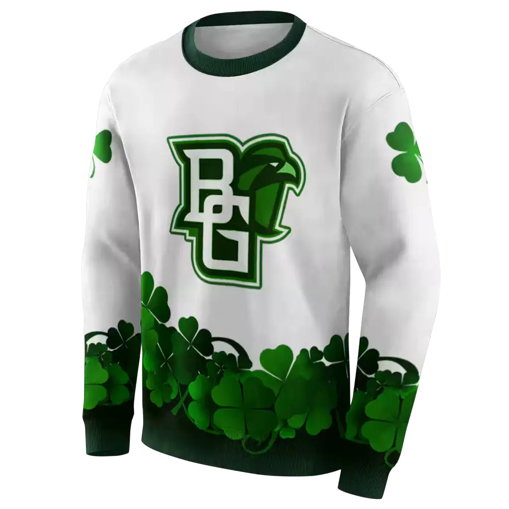 bowling green falcons lucky motif white green hoodie new arrival bowling green falcons lucky motif white green hoodie new arrival