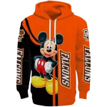 bowling green falcons mickey mouse orange black hoodie best selling