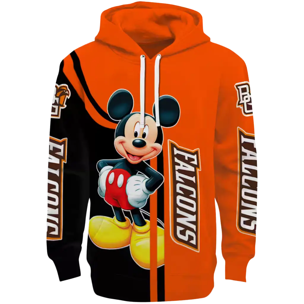 bowling green falcons mickey mouse orange black hoodie best selling bowling green falcons mickey mouse orange black hoodie best selling