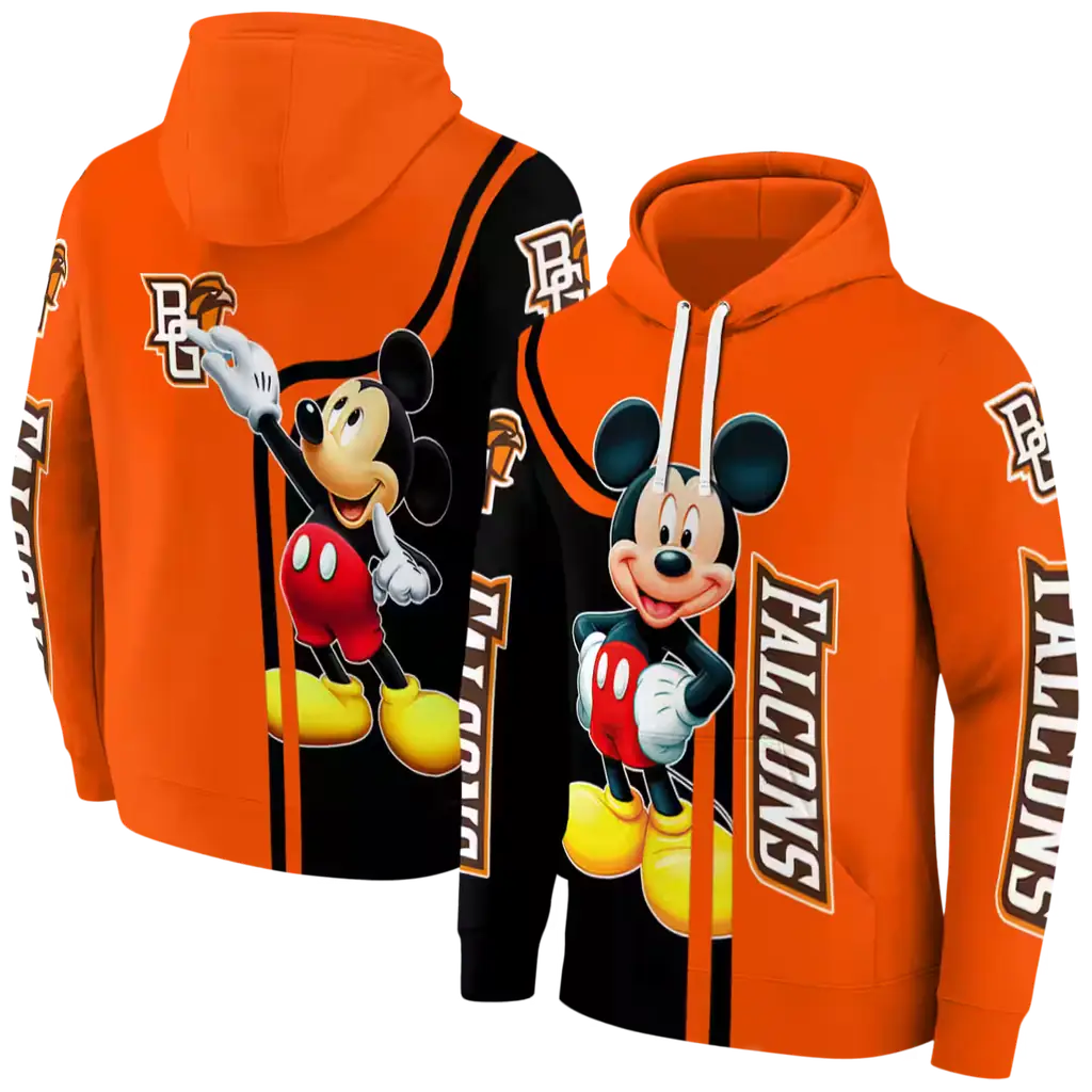 bowling green falcons mickey mouse orange black hoodie fashion forward bowling green falcons mickey mouse orange black hoodie fashion forward