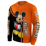 bowling green falcons mickey mouse orange black hoodie best selling