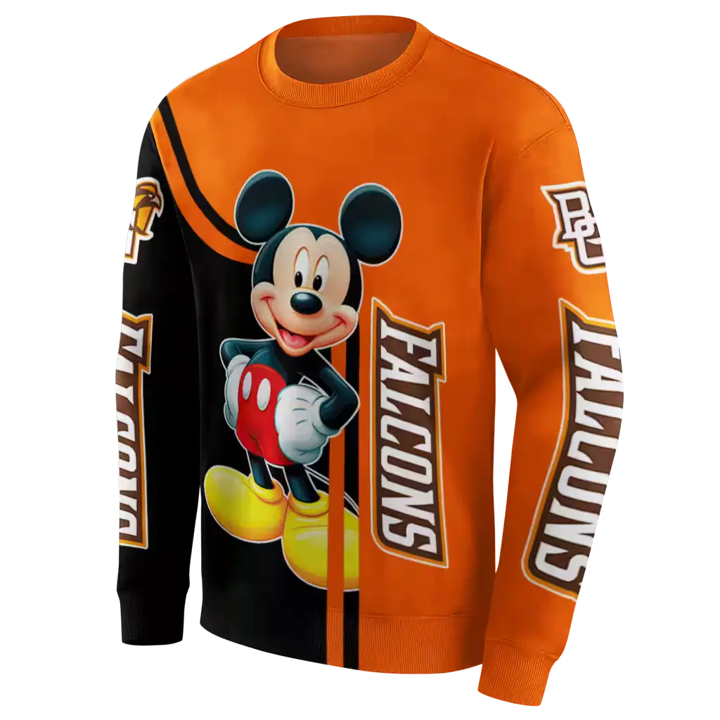 bowling green falcons mickey mouse orange black hoodie new arrival bowling green falcons mickey mouse orange black hoodie new arrival