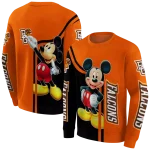 bowling green falcons mickey mouse orange black hoodie best selling