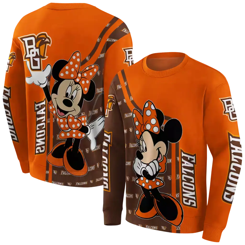 bowling green falcons minnie mouse orange hoodie premium grade bowling green falcons minnie mouse orange hoodie premium grade