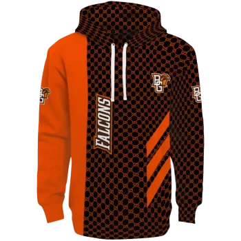 bowling green falcons monogram pattern orange hoodie best selling
