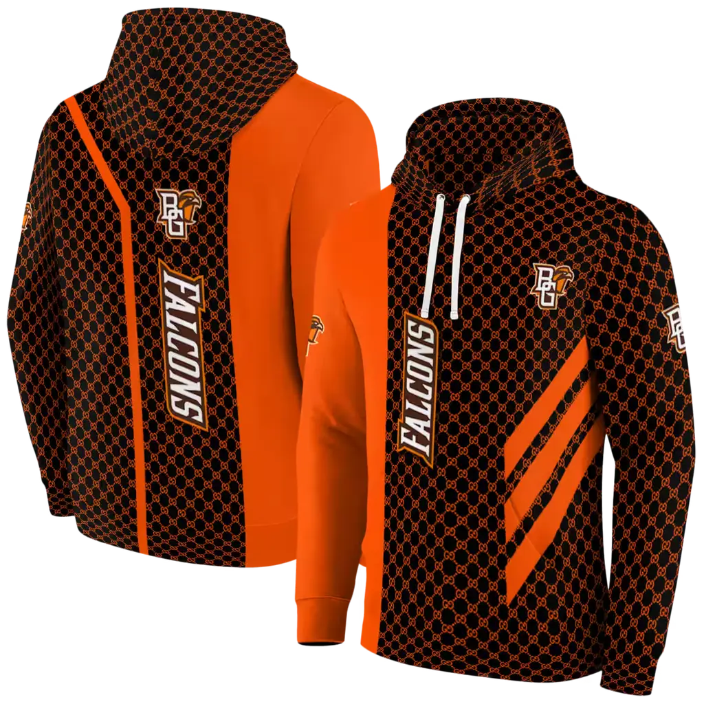 bowling green falcons monogram pattern orange hoodie fashion forward bowling green falcons monogram pattern orange hoodie fashion forward