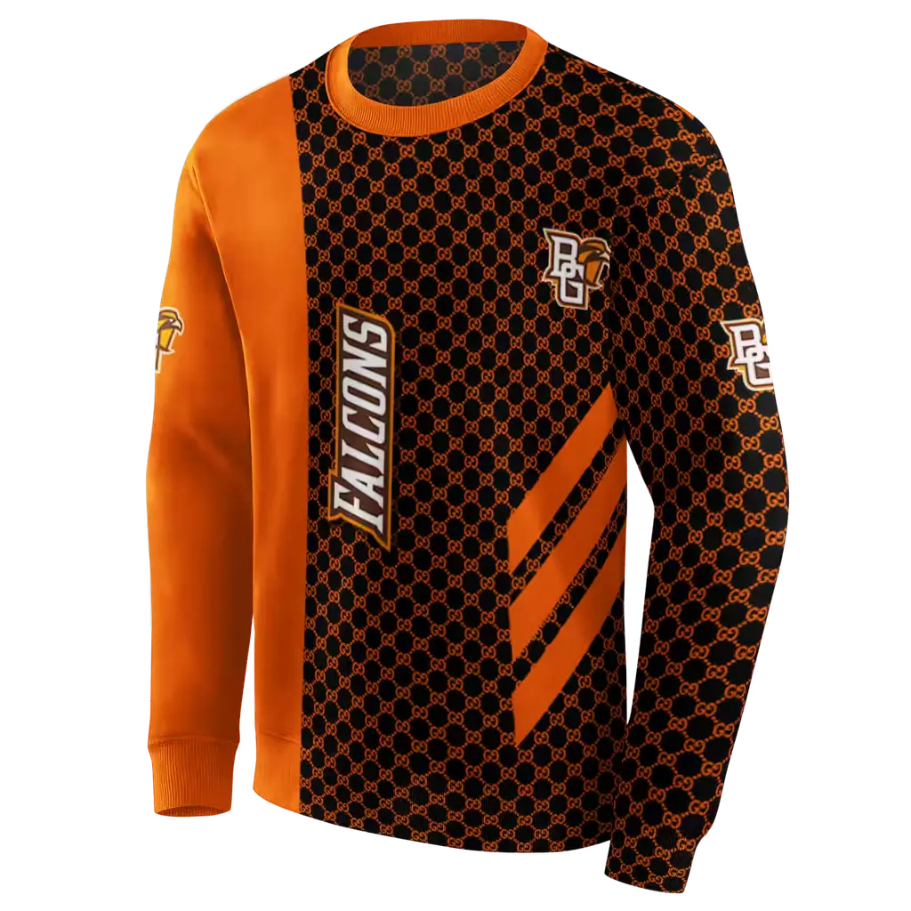 bowling green falcons monogram pattern orange hoodie new arrival bowling green falcons monogram pattern orange hoodie new arrival