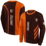 bowling green falcons monogram pattern orange hoodie best selling