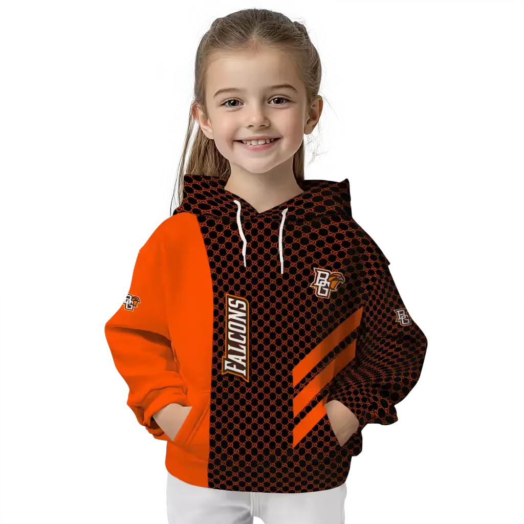 bowling green falcons monogram pattern orange hoodie top rated bowling green falcons monogram pattern orange hoodie top rated