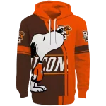 bowling green falcons playful snoopy orange hoodie best selling