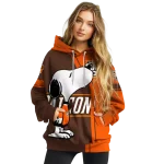 bowling green falcons playful snoopy orange hoodie best selling