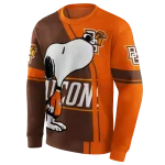 bowling green falcons playful snoopy orange hoodie best selling