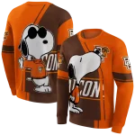 bowling green falcons playful snoopy orange hoodie best selling