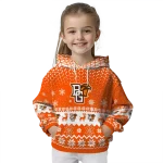 bowling green falcons reindeer motif orange hoodie best selling