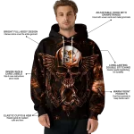 bowling green falcons skull artwork orange black hoodie best selling