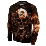 bowling green falcons skull artwork orange black hoodie best selling