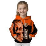 bowling green falcons skull motif orange black hoodie best selling