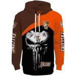 bowling green falcons skull punisher brown black hoodie best selling
