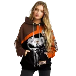 bowling green falcons skull punisher brown black hoodie best selling