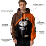 bowling green falcons skull punisher brown black hoodie best selling