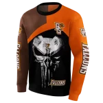 bowling green falcons skull punisher brown black hoodie best selling