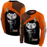 bowling green falcons skull punisher brown black hoodie best selling