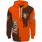 bowling green falcons splatter effect orange hoodie best selling