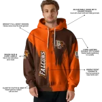 bowling green falcons splatter effect orange hoodie best selling