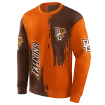 bowling green falcons splatter effect orange hoodie best selling