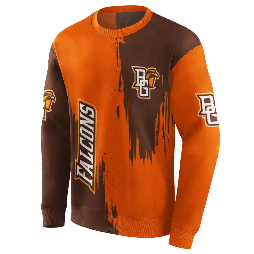 bowling green falcons splatter effect orange hoodie new arrival bowling green falcons splatter effect orange hoodie new arrival