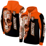 bowling green falcons sugar skull orange black hoodie best selling