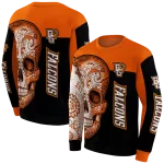 bowling green falcons sugar skull orange black hoodie best selling