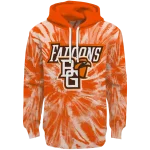 bowling green falcons tie dye pattern orange hoodie best selling