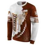 bowling green falcons triangular pattern orange white hoodie best selling