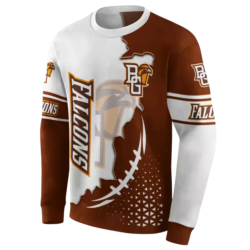 bowling green falcons triangular pattern orange white hoodie new arrival bowling green falcons triangular pattern orange white hoodie new arrival