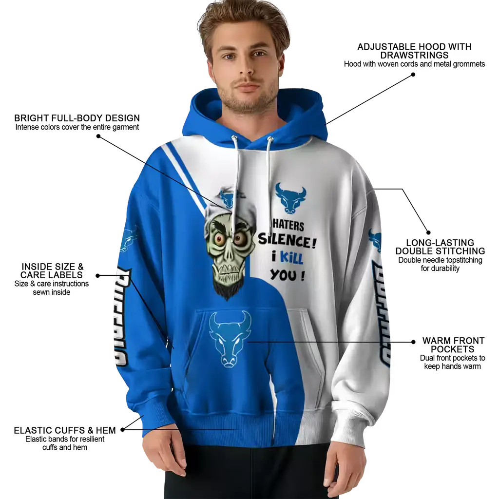 buffalo bulls achmed skull royal blue hoodie latest model buffalo bulls achmed skull royal blue hoodie latest model