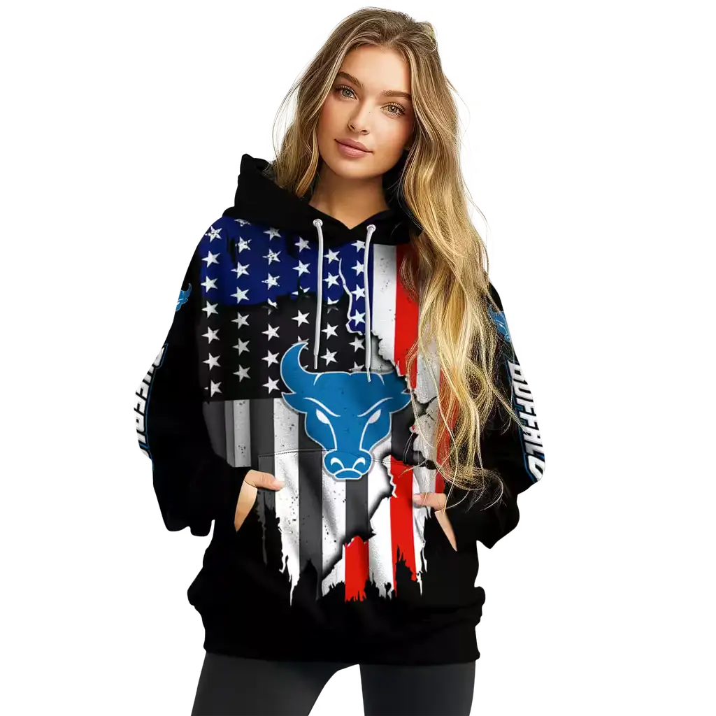 buffalo bulls american pride black hoodie high quality buffalo bulls american pride black hoodie high quality